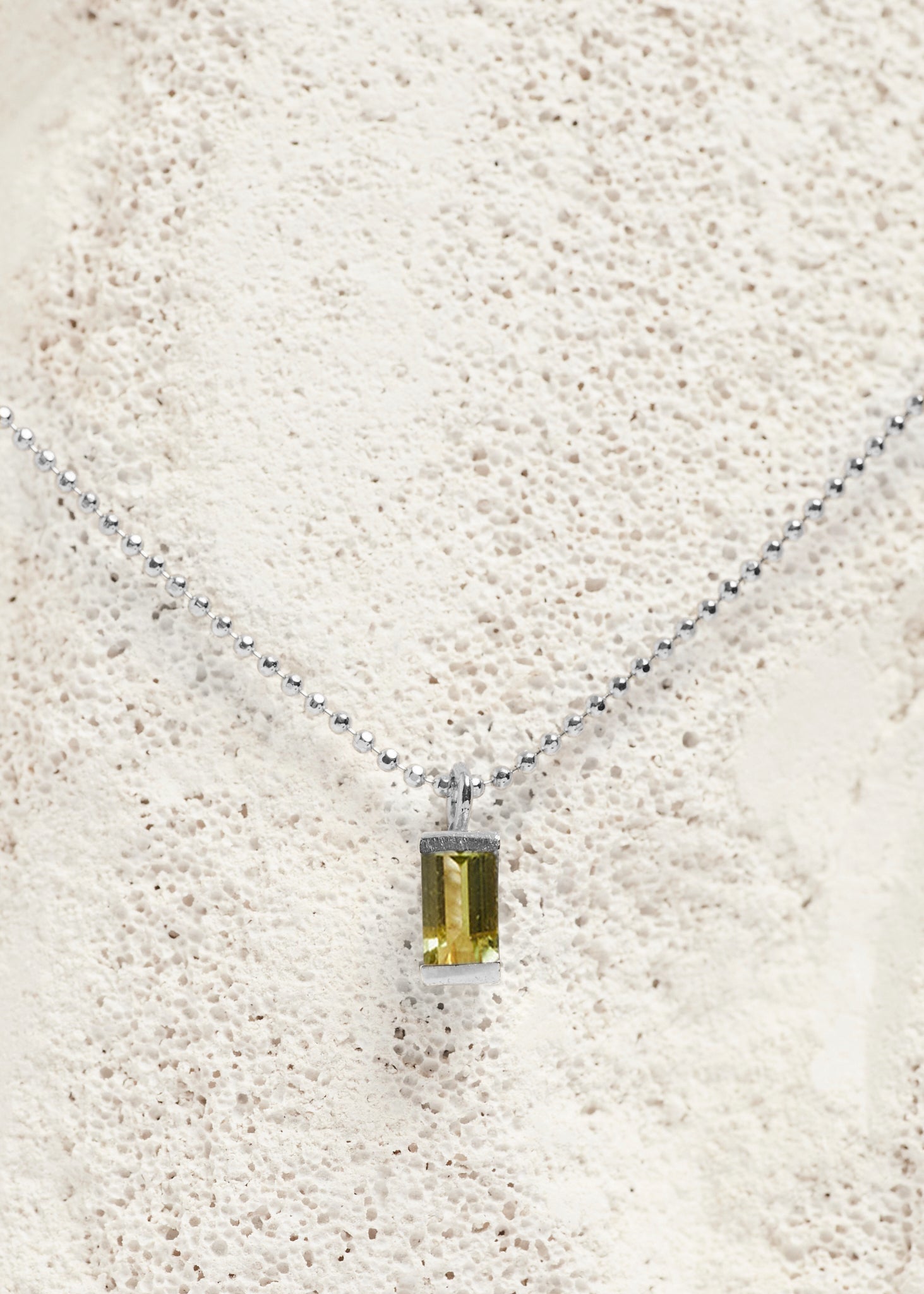 Peridot Necklace Mini | Silver - Sample - 1