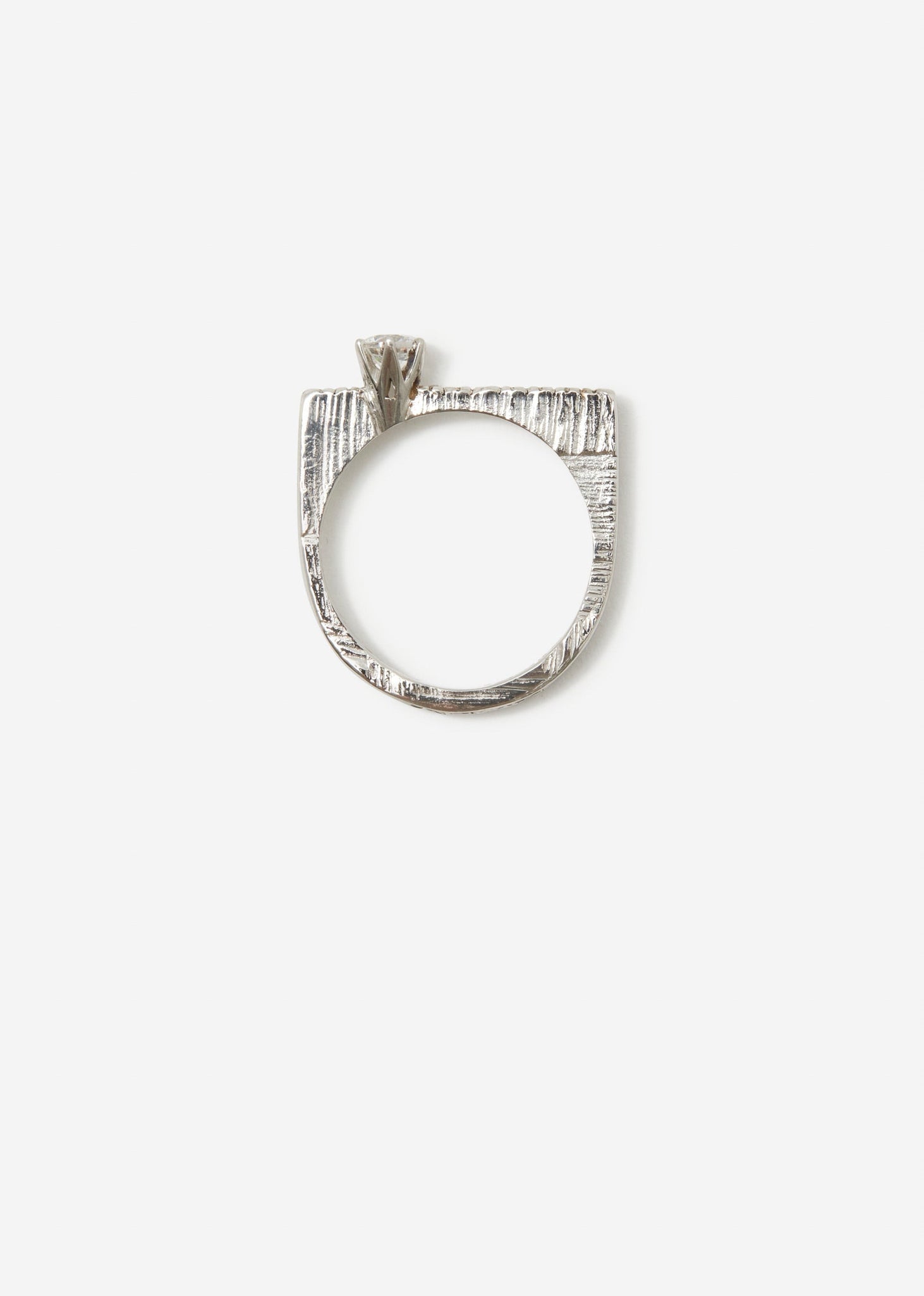 Slized Brilliant Cut Solitaire Ring Pavé 0.25 Ct - Rings - Customised - 2