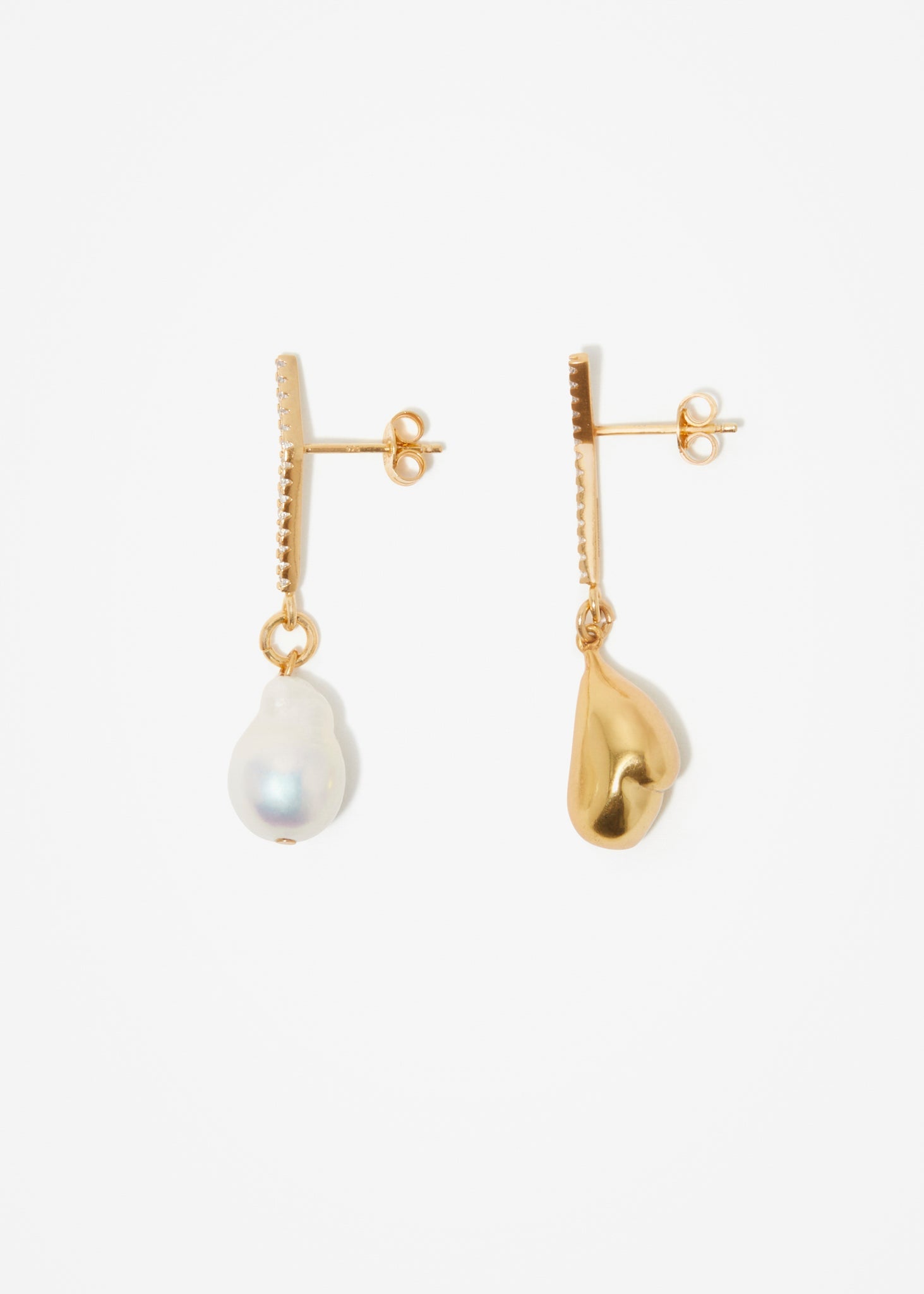 Slized Drop Earring | Casted Pearl - Cornelia Webb - 2