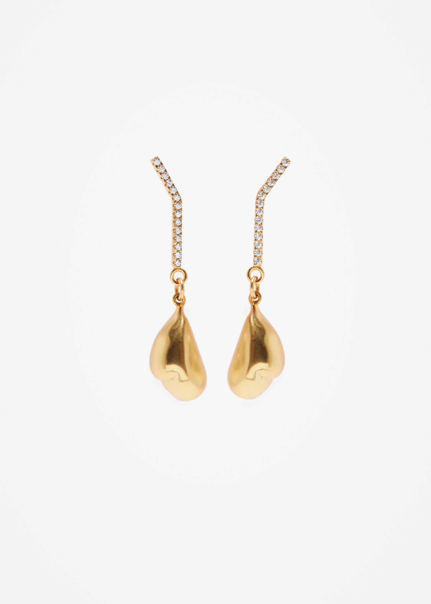 Slized Drop Earring - Casted pearl - Sample - 1