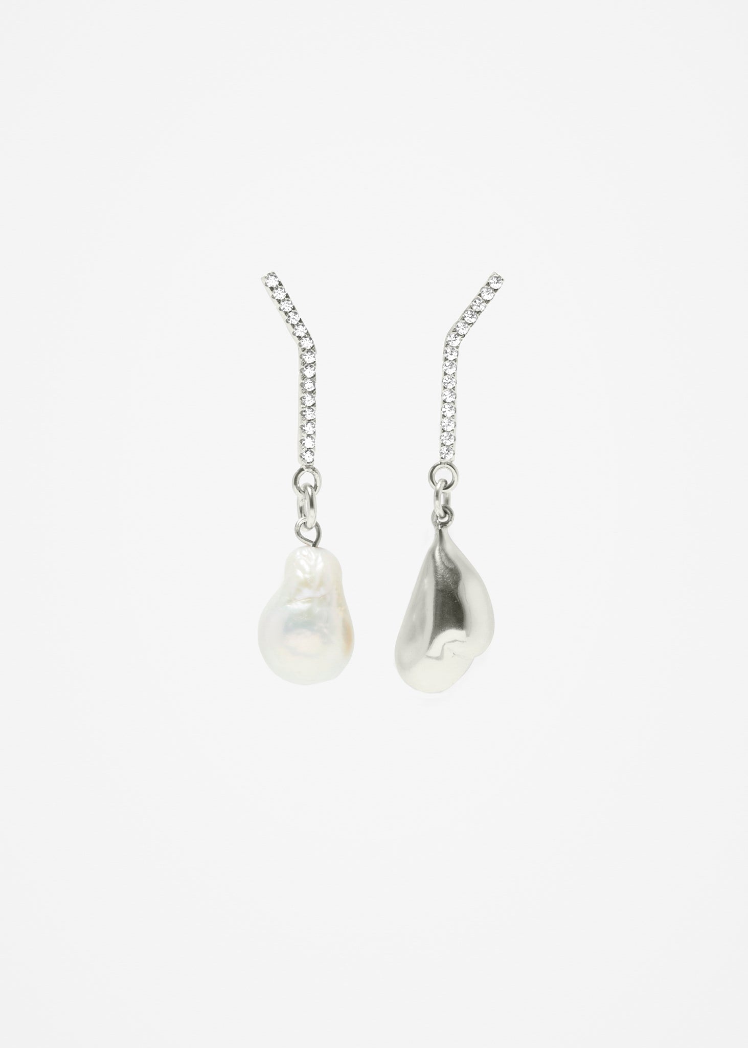 Slized Drop Earring | Casted Pearl - Cornelia Webb - 2