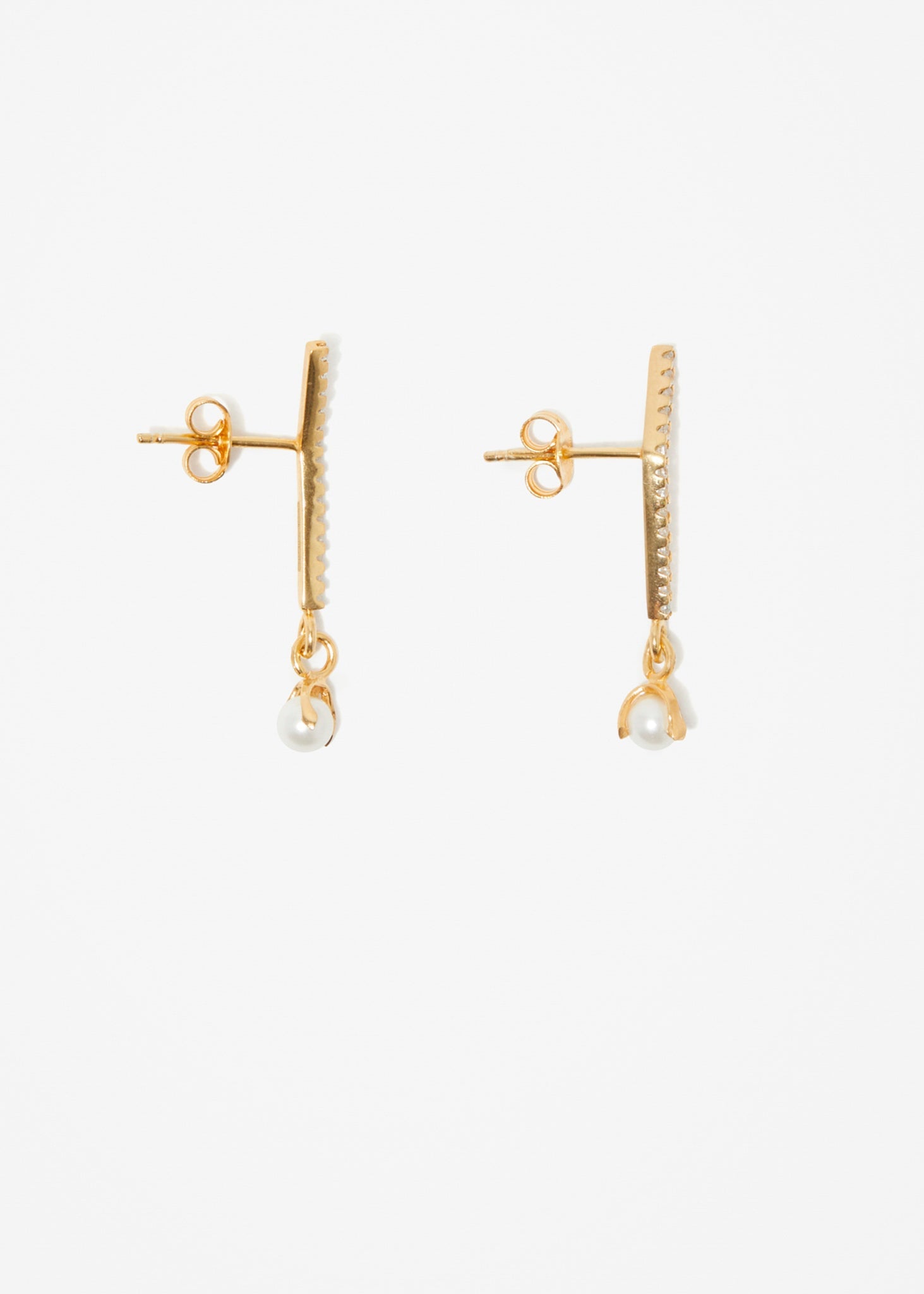 Slized Drop Earring | Pearl - Cornelia Webb - 2