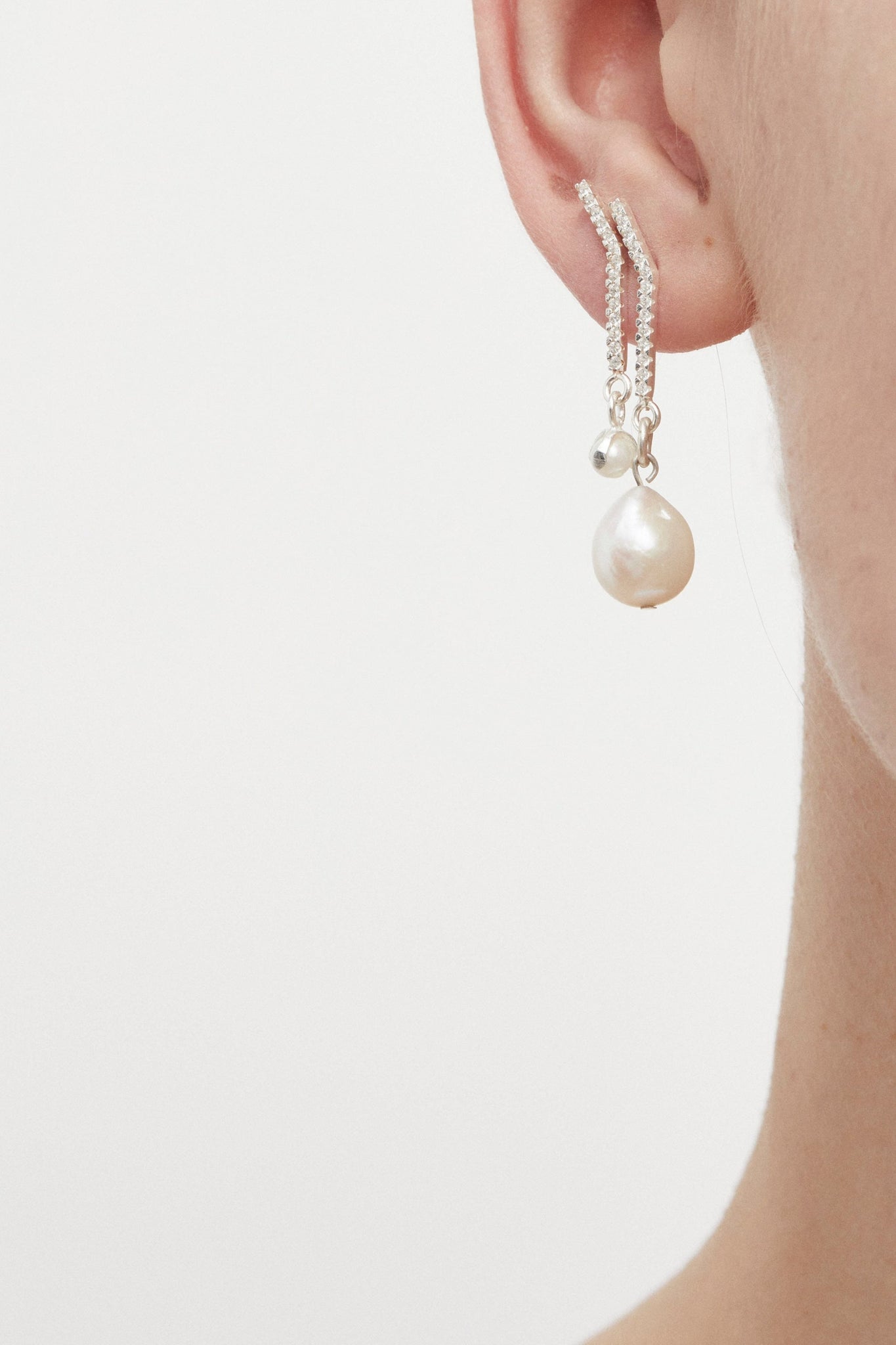 Slized Drop Earring | Pearl - Cornelia Webb 6