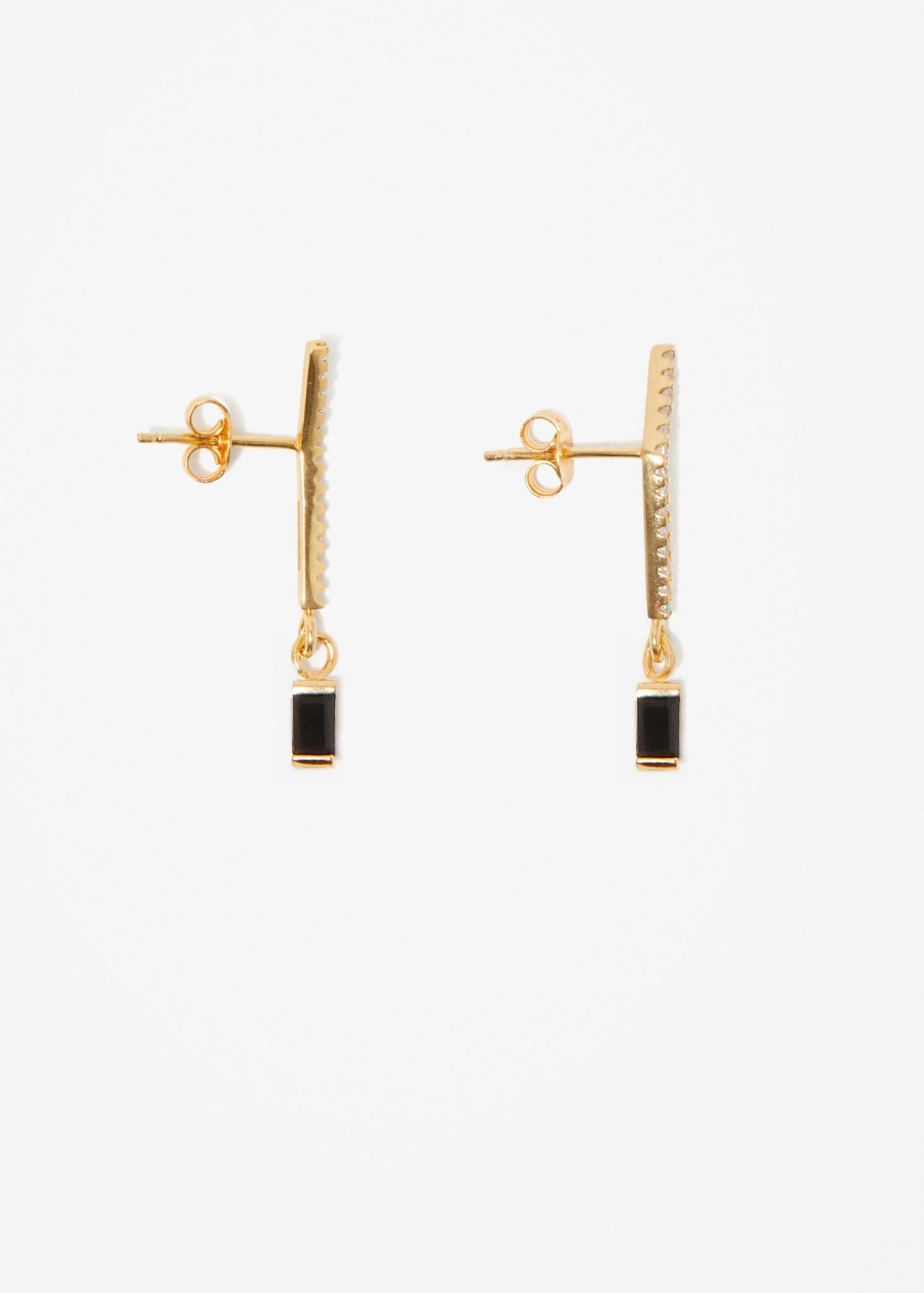 Slized Drop Earring Mini - Onyx - Sample - 2