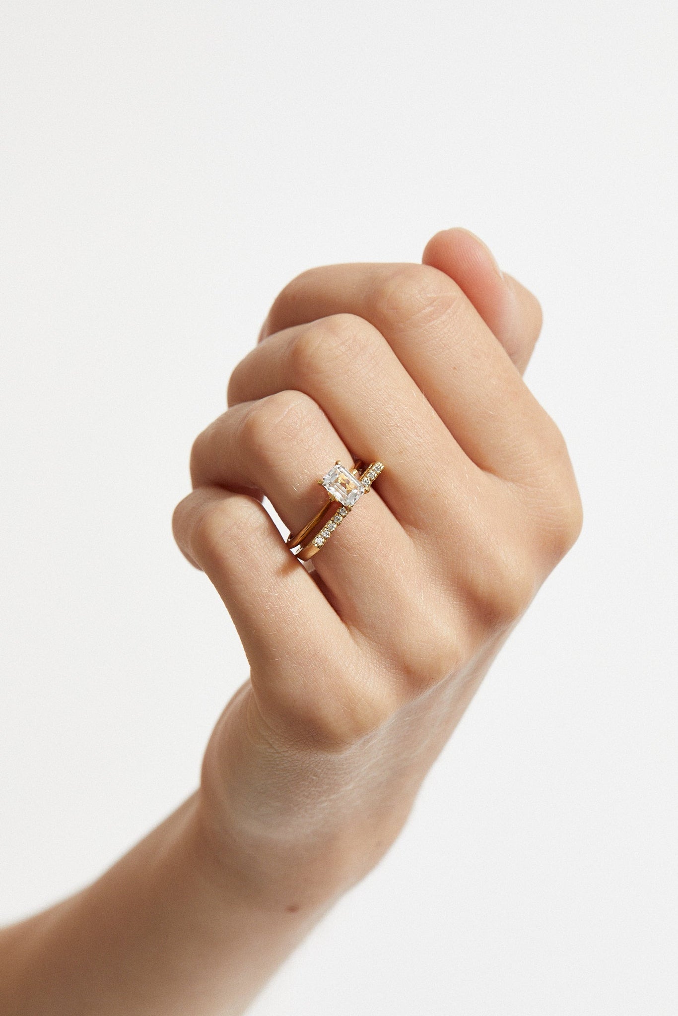 Slized Fishtail Set 1/3 Eternity Band 0.015 ct - Customised - 7