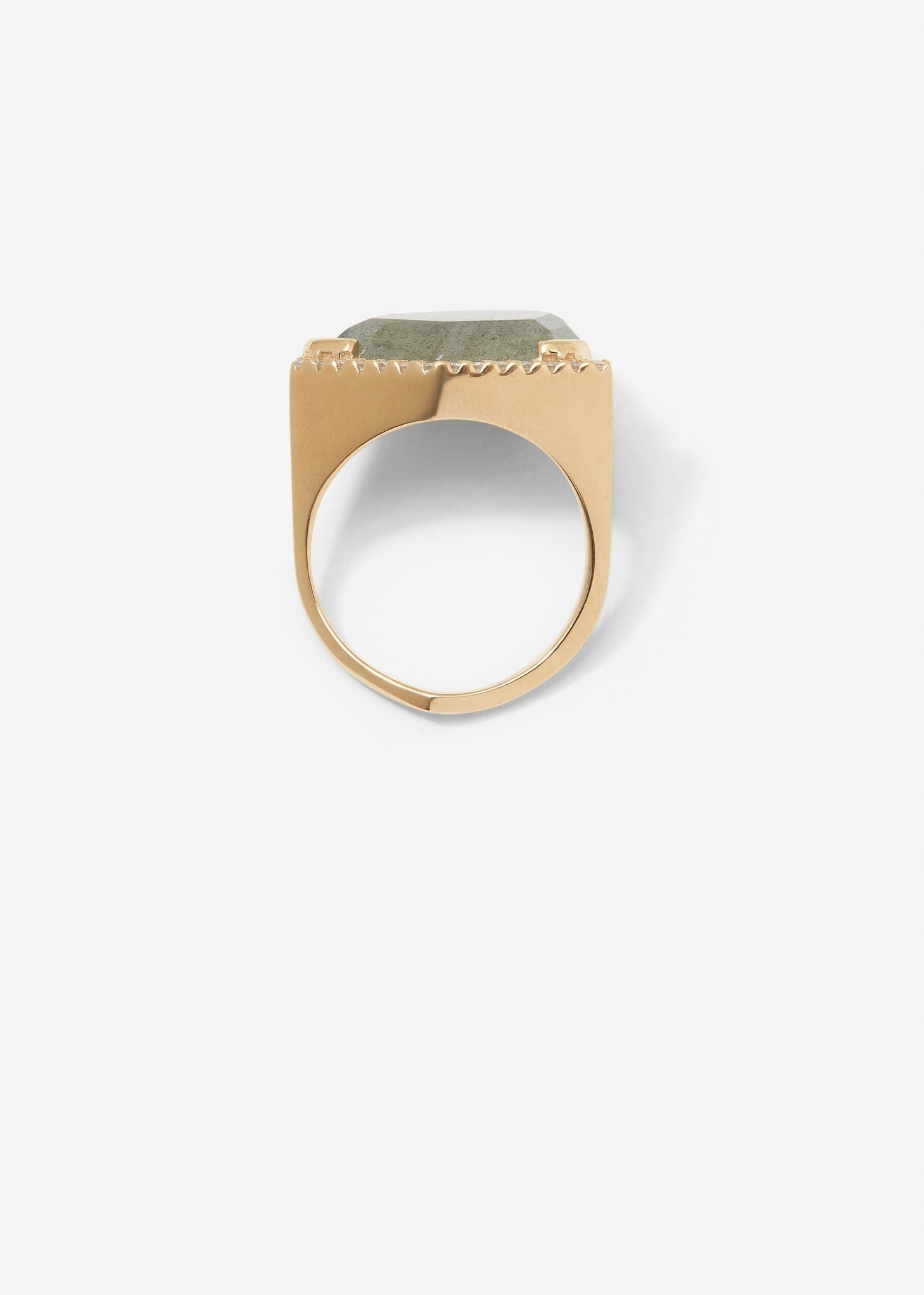 Slized Ring Maxi | Labradorite 18k gold - Customised 2