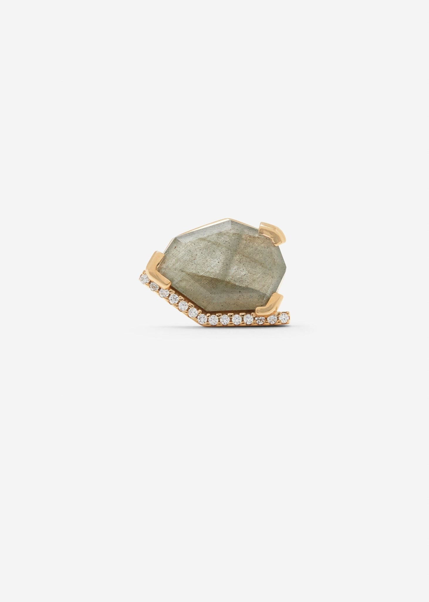 Slized Ring Maxi | Labradorite 18k gold - Customised 1