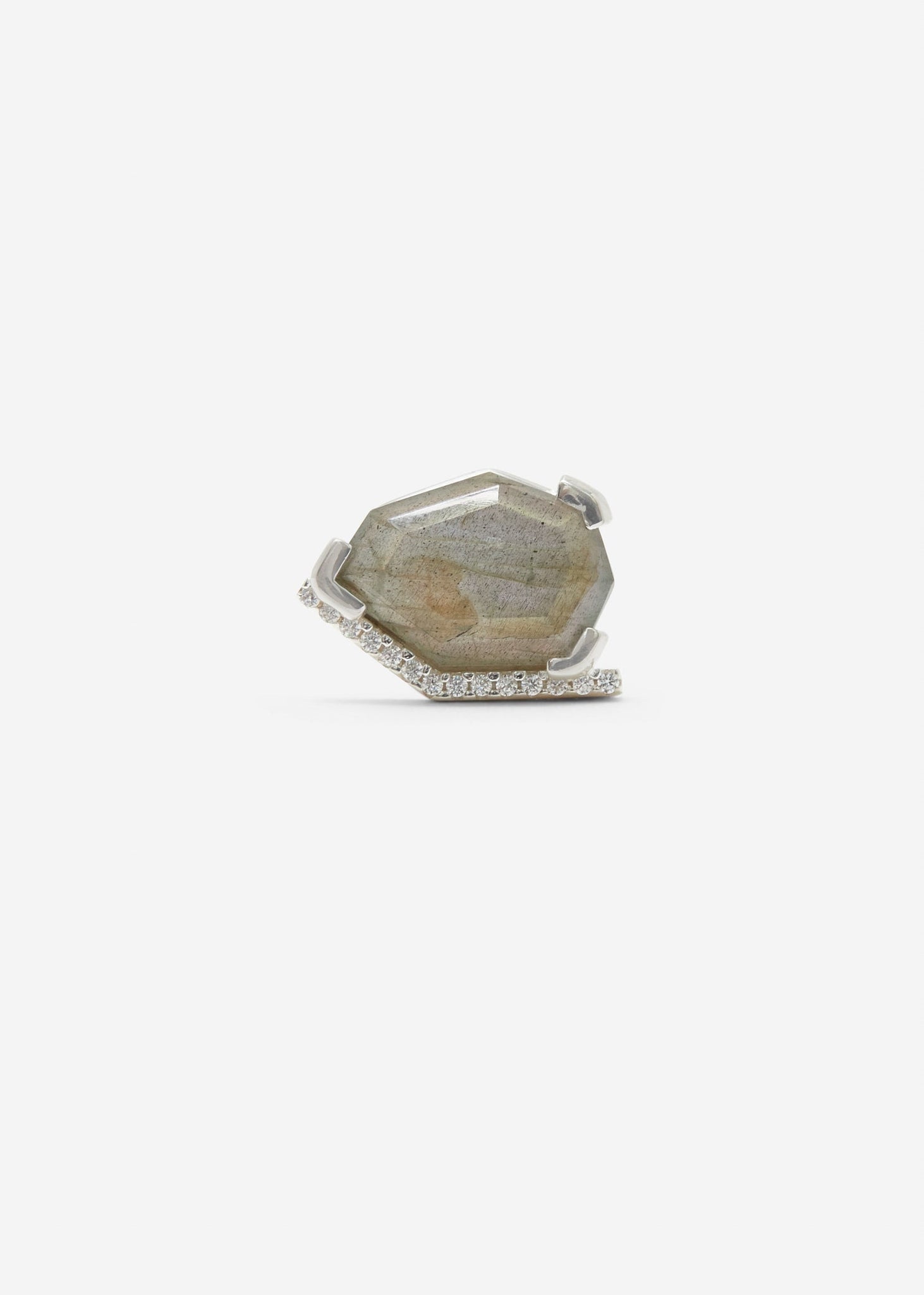 Slized Ring Maxi | Labradorite 18k white gold - Customised 1