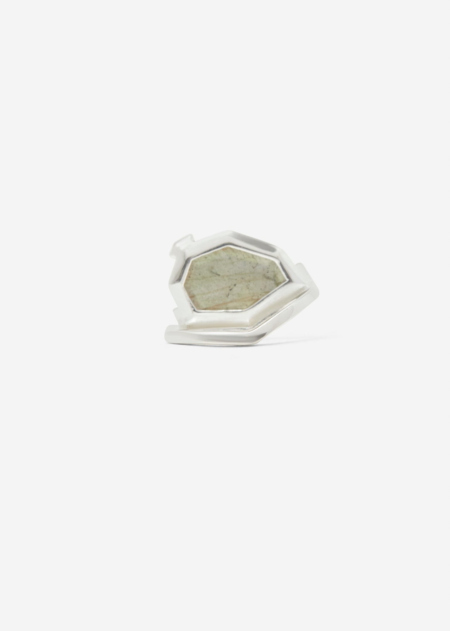 Slized Ring Maxi | Labradorite 18k white gold - Customised 3