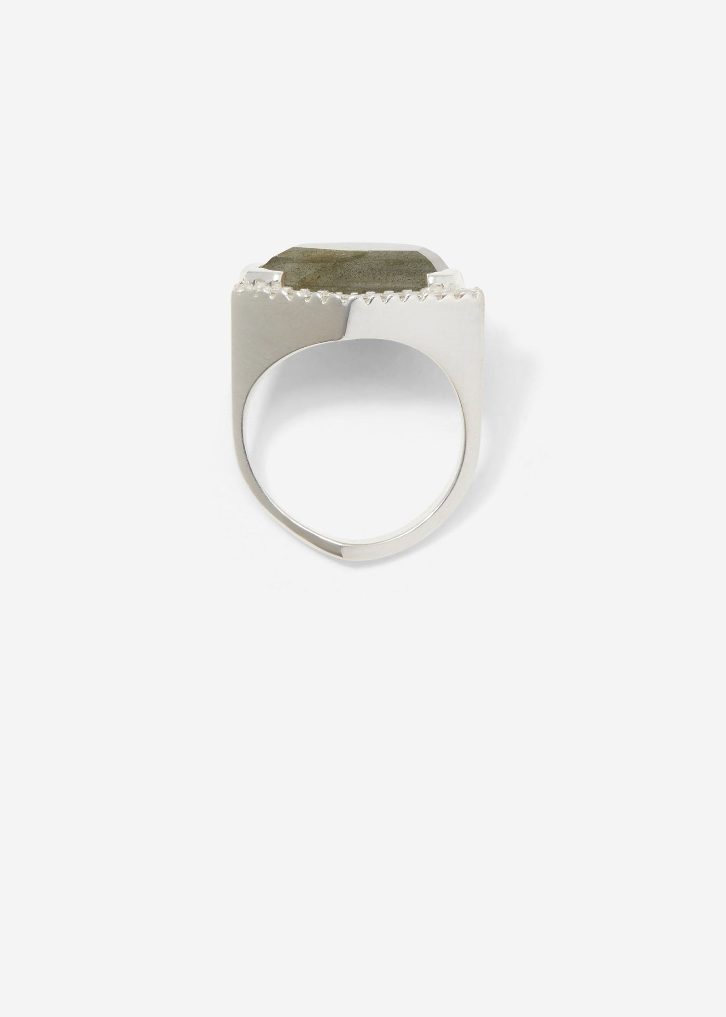 Slized Ring Maxi | Labradorite 18k white gold - Customised 2