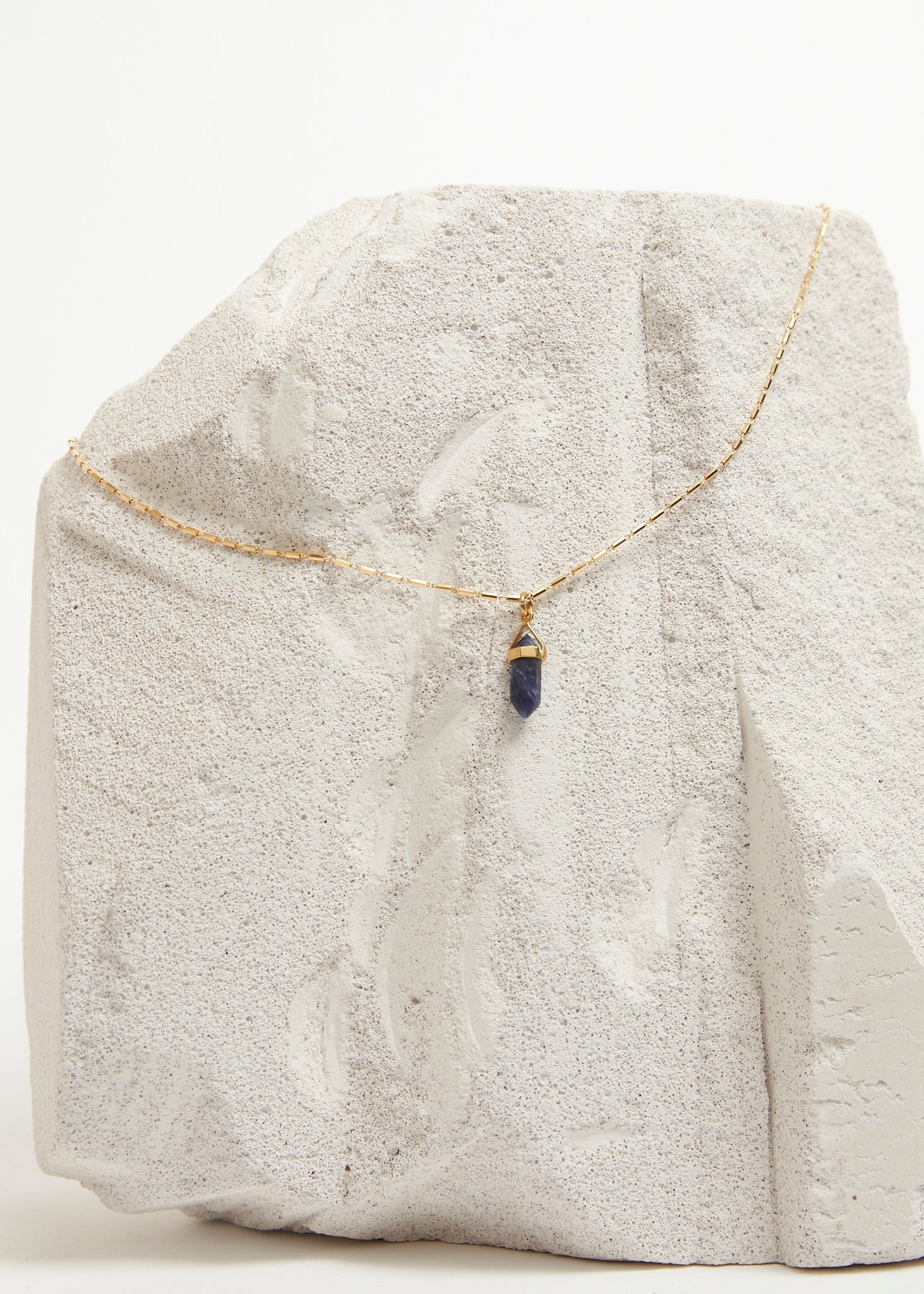 Slized Stone Necklace Mini | Sodalite Mini Bullet - Necklaces - SAMPLE - 1
