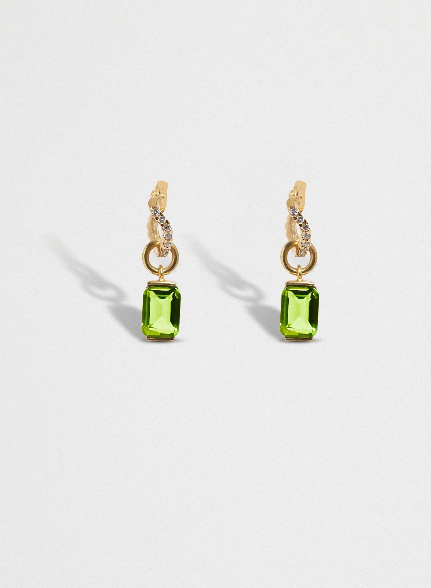 Stoned Drop Earring Mini - Light green