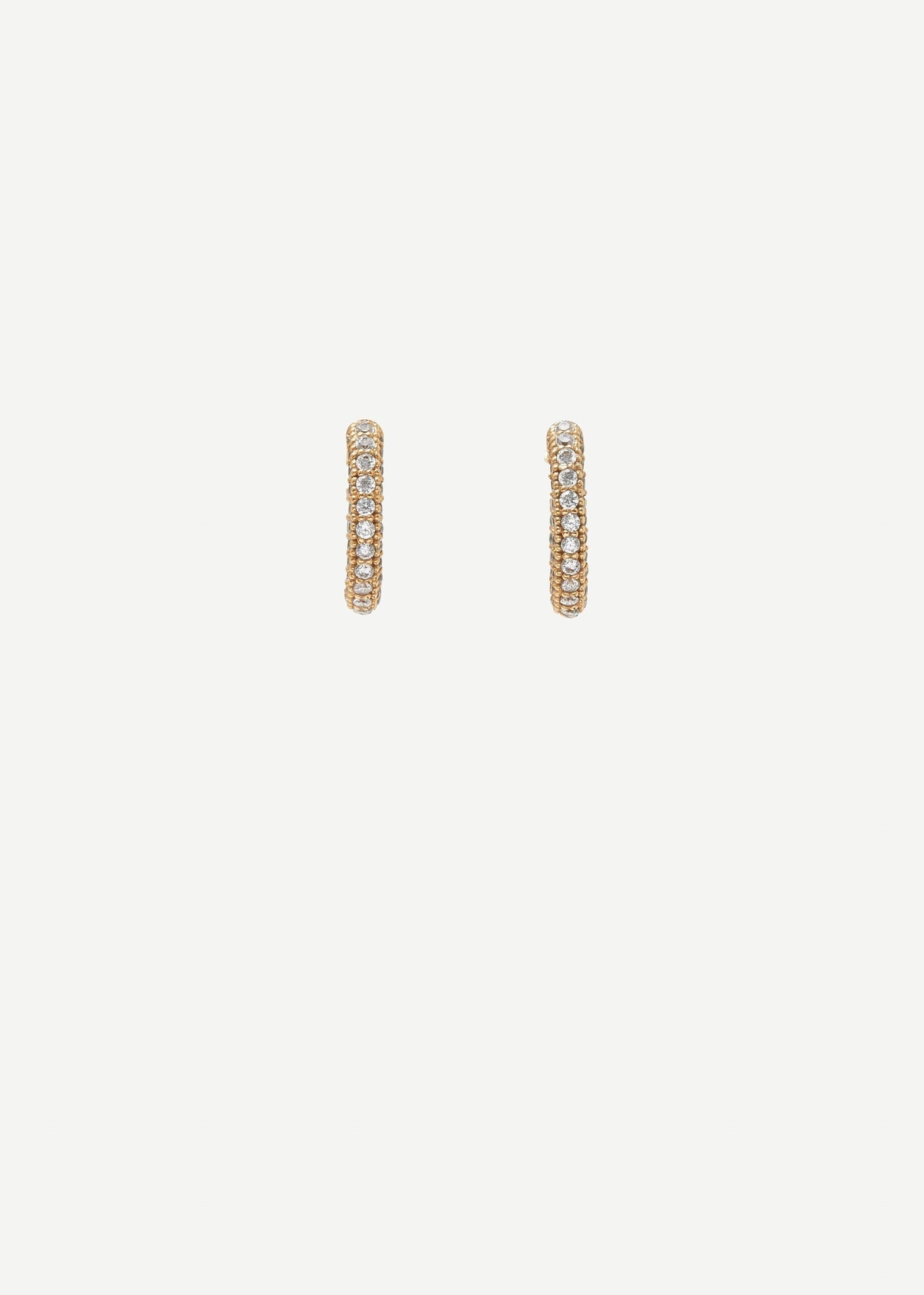 Stoned Hoop Earring Mini | Gold - Cornelia Webb - 5
