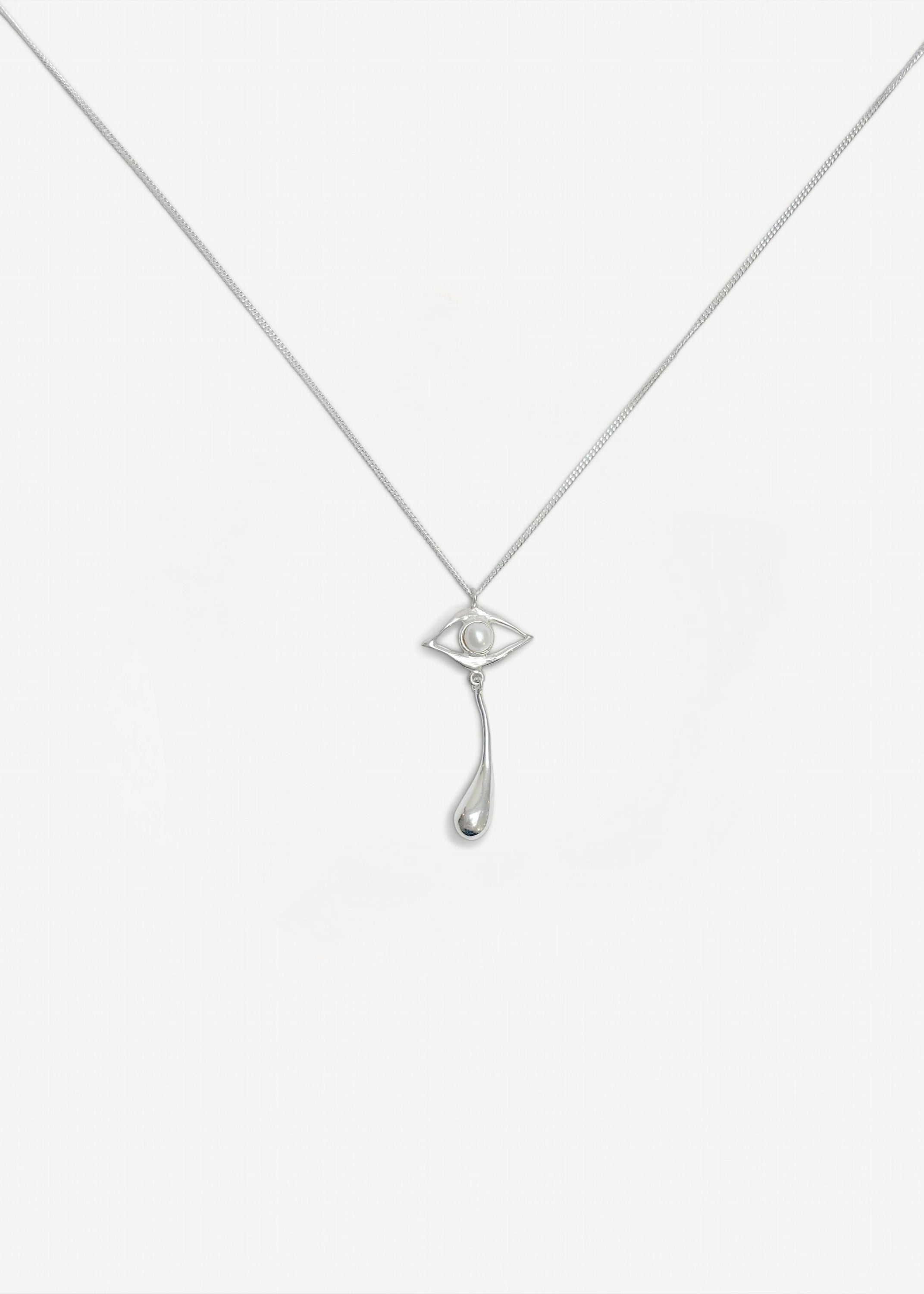 Teary eye Necklace - Silver