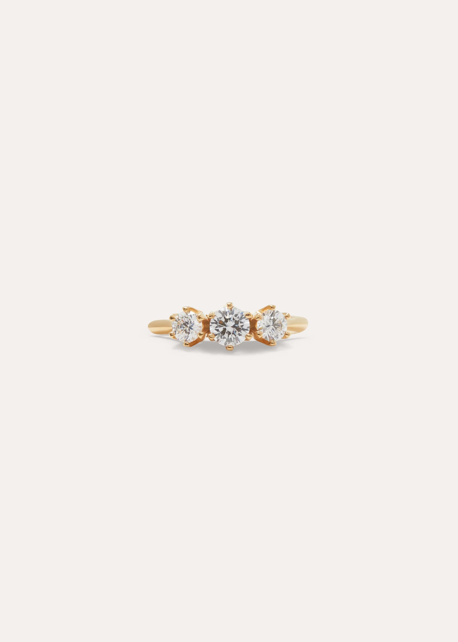 Trinity Ring Scaled - Rings - Customised - 0.5 ct main stone