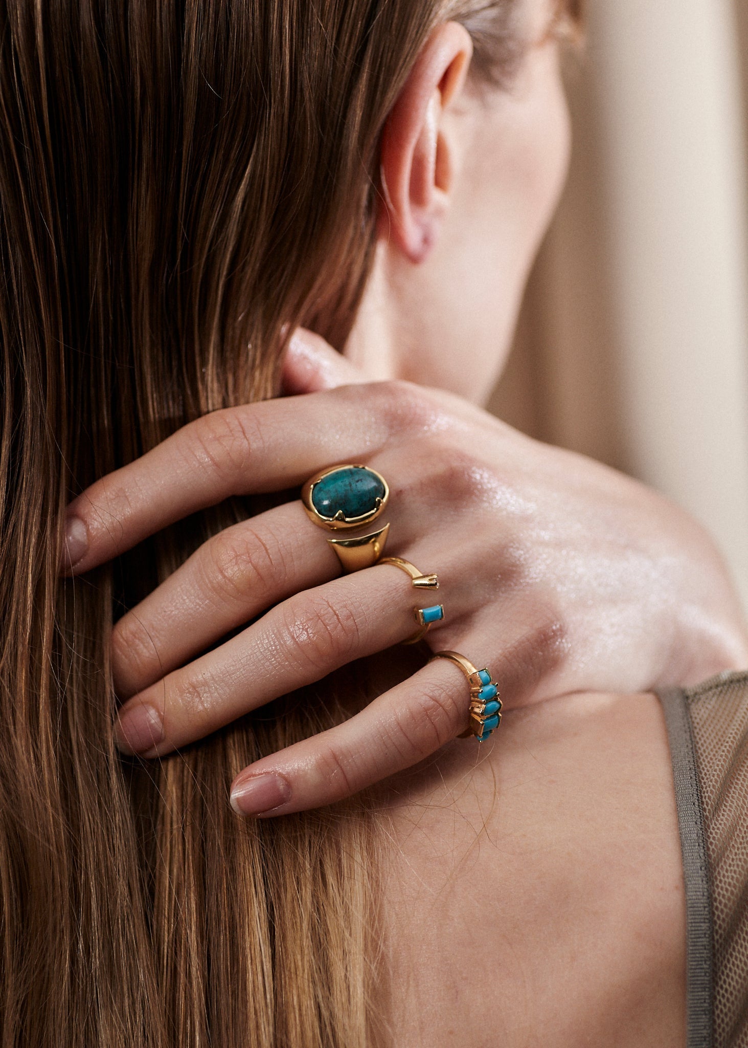WARPED MULTI-STONE RING Cornelia Webb Ring