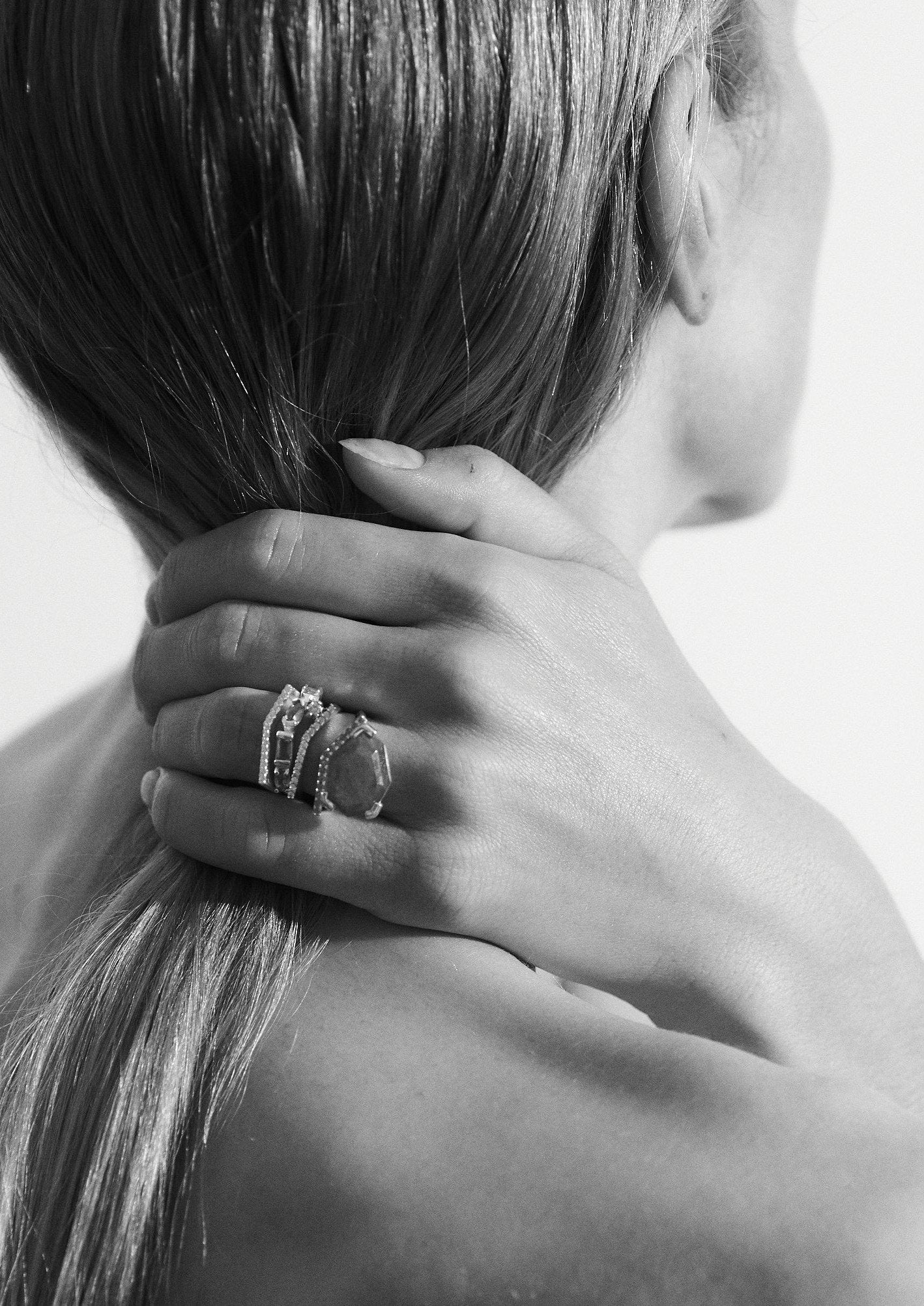 Warped Quadruple Mixed Ring Cornelia Webb Ring