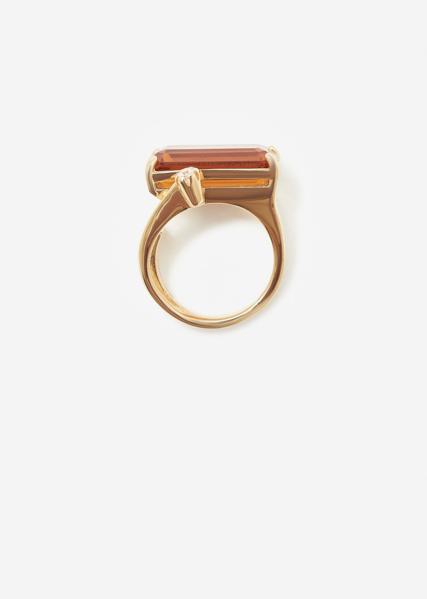 Warped Signet Ring Maxi - Orange Quartz - Rings - Cornelia Webb - 5