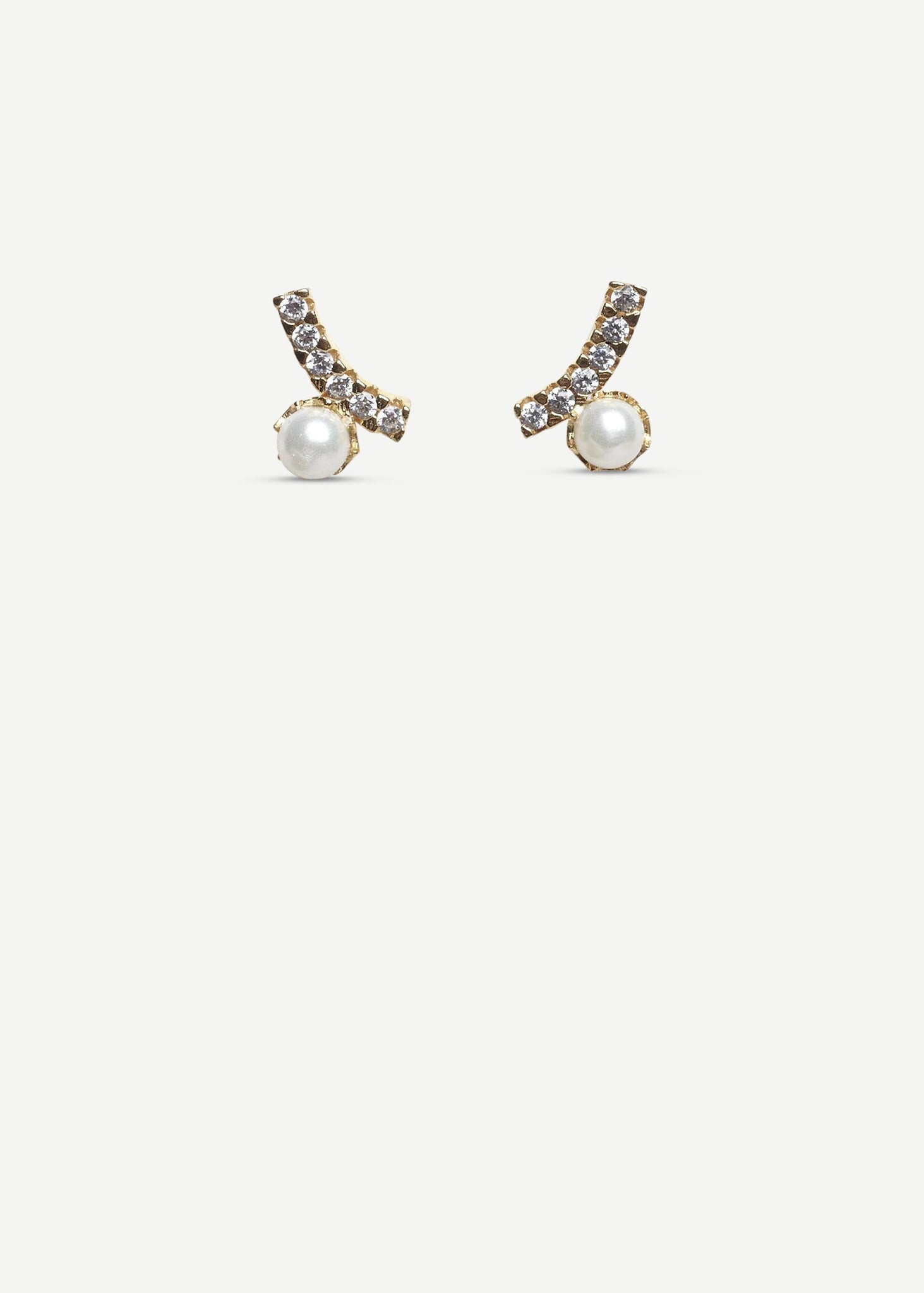 Warped Stud Earring Midi - Gold - SALE - 1