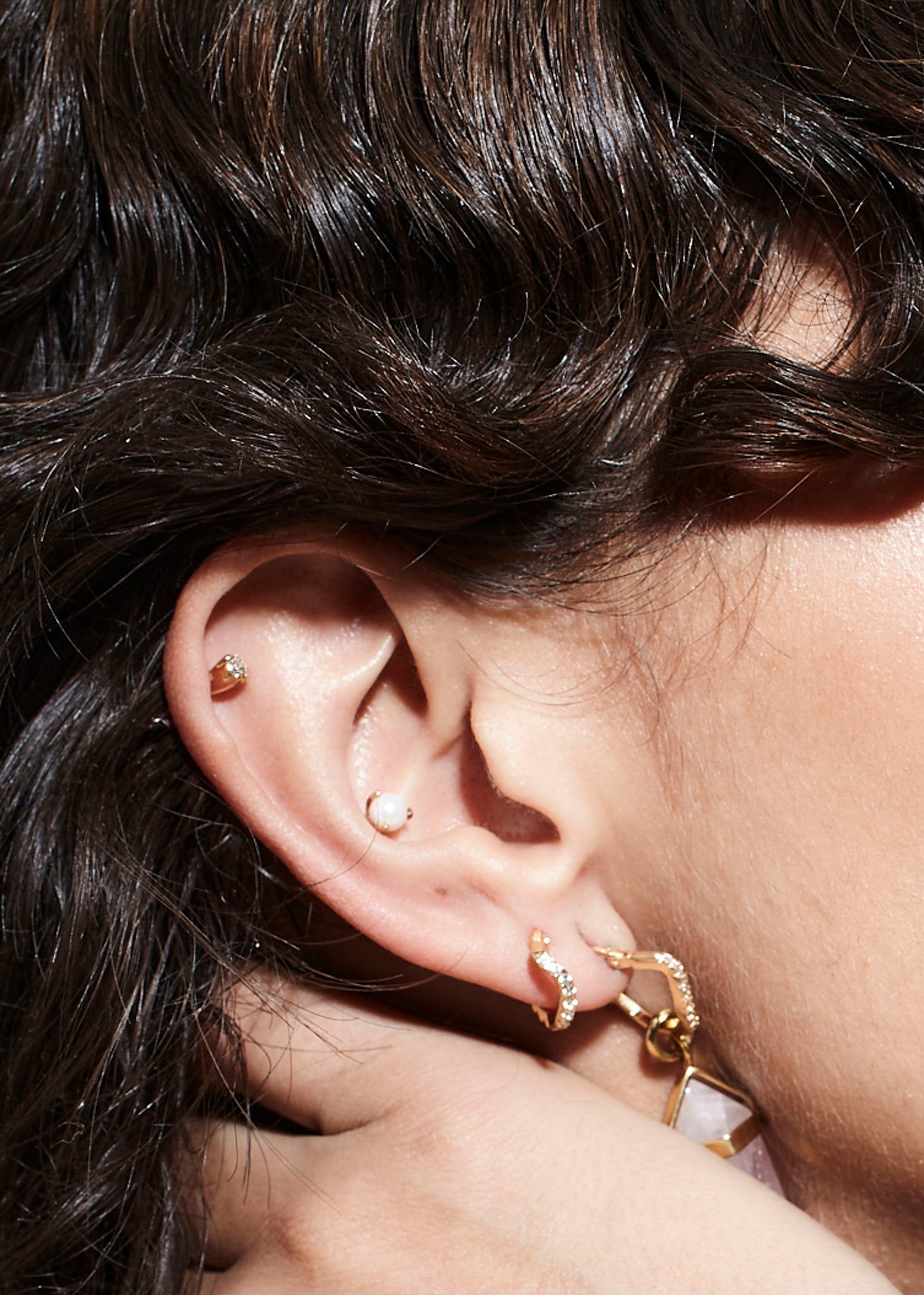 Warped Stud Earring Mini - Gold - Earrings - SALE - 1