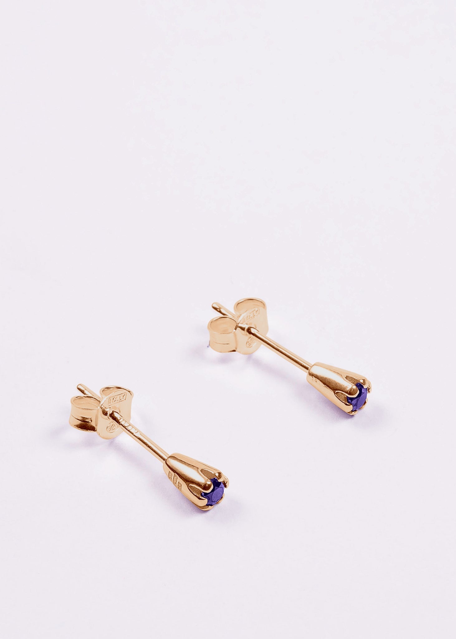 Warped Stud Earring Mini - Purple - Sample - 3