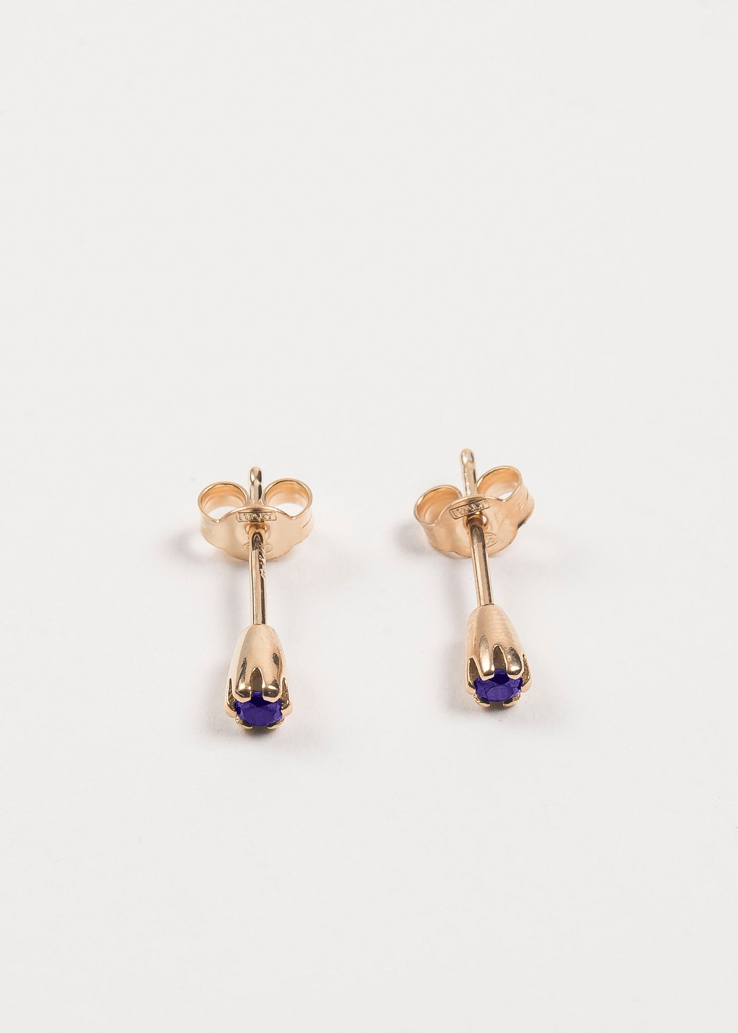 Warped Stud Earring Mini - Purple - Sample - 1