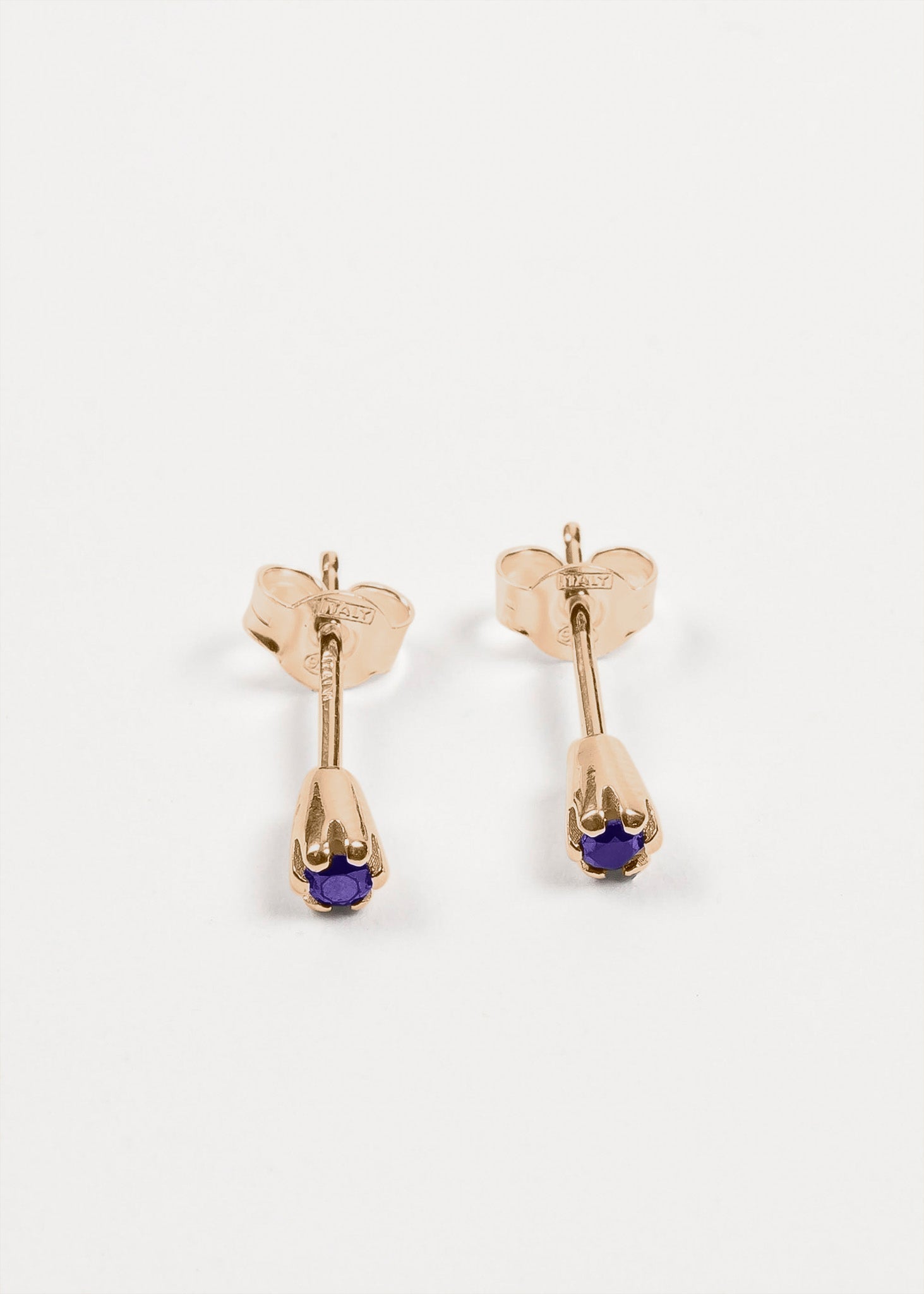 Warped Stud Earring Mini - Purple - Sample - 5