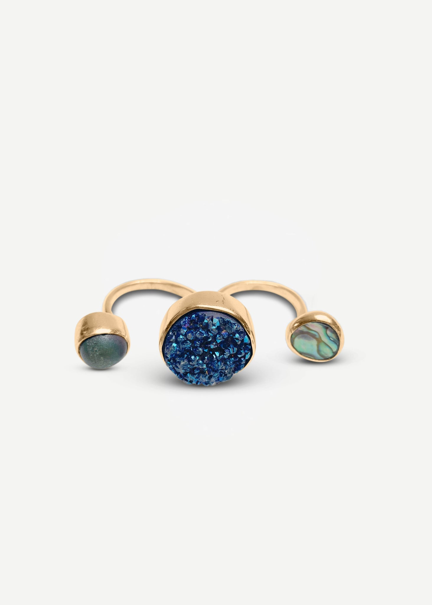 Wired Pava two finger Ring - Sample - 2