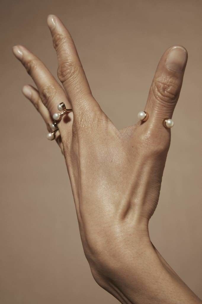 Pearled open ring xsmall Cornelia Webb Rings bridal Classic Core Pearl Pearled