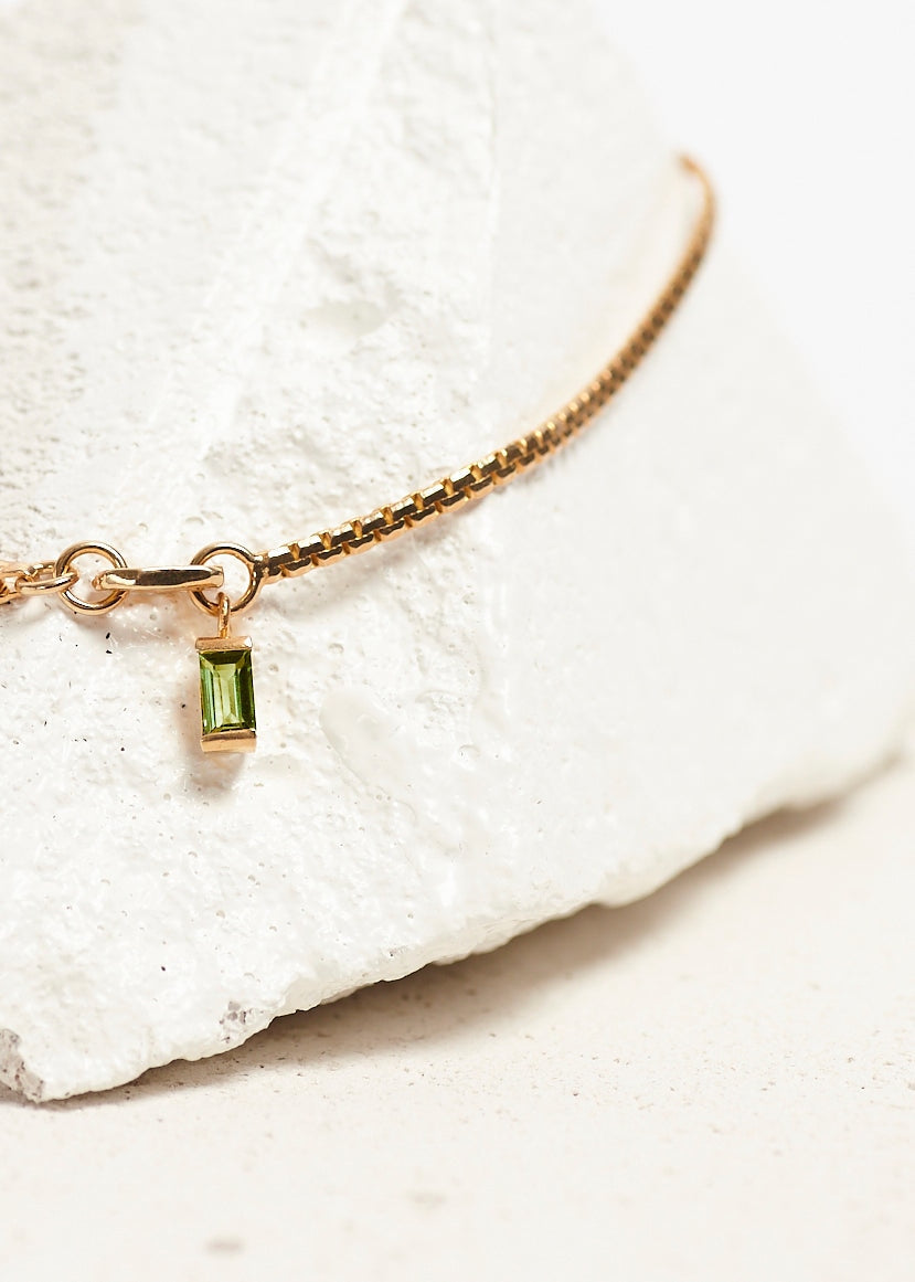 Slized Zigzag Necklace Mini | Peridot Cornelia Webb Necklace